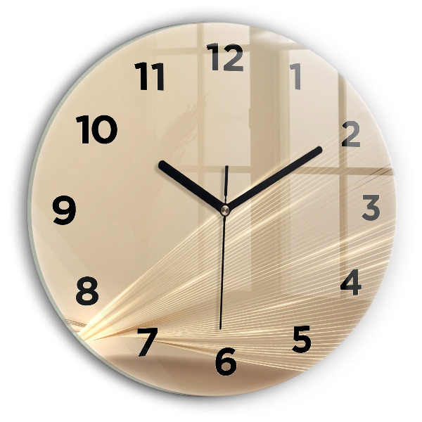 Ceas rotund de perete din sticlă Lumină abstractă