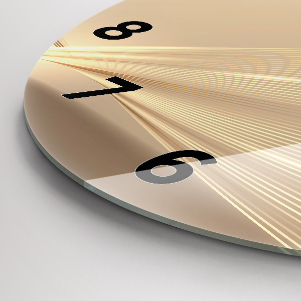 Ceas rotund de perete din sticlă Lumină abstractă