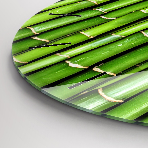 Ceas rotund de perete din sticlă bambus asiatic