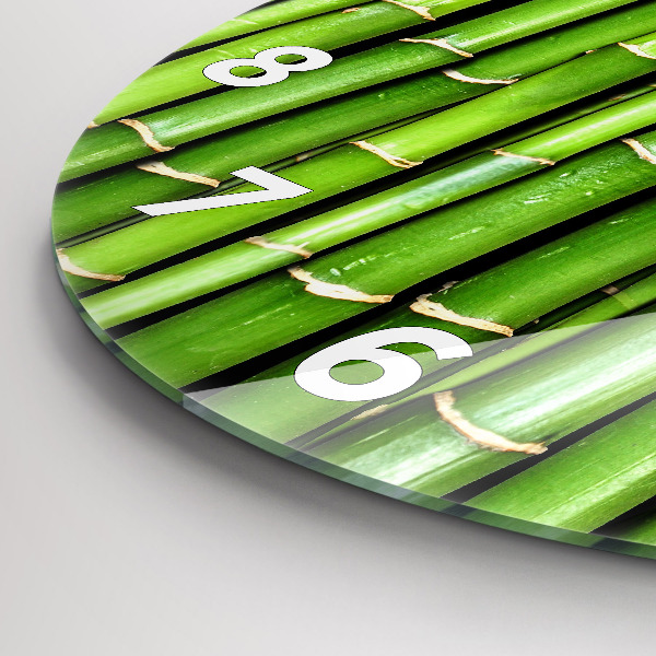 Ceas rotund de perete din sticlă bambus asiatic