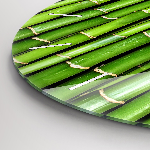 Ceas rotund de perete din sticlă bambus asiatic