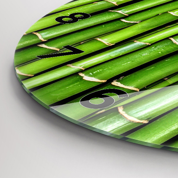 Ceas rotund de perete din sticlă bambus asiatic