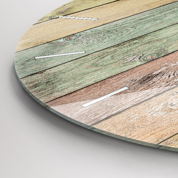 Ceas rotund de perete din sticlă Plăci colorate