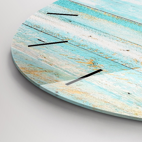 Ceas rotund de perete din sticlă Placi albastre