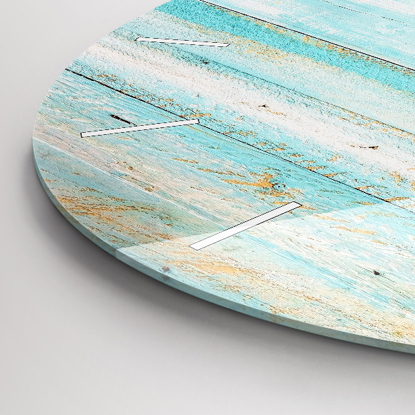 Ceas rotund de perete din sticlă Placi albastre