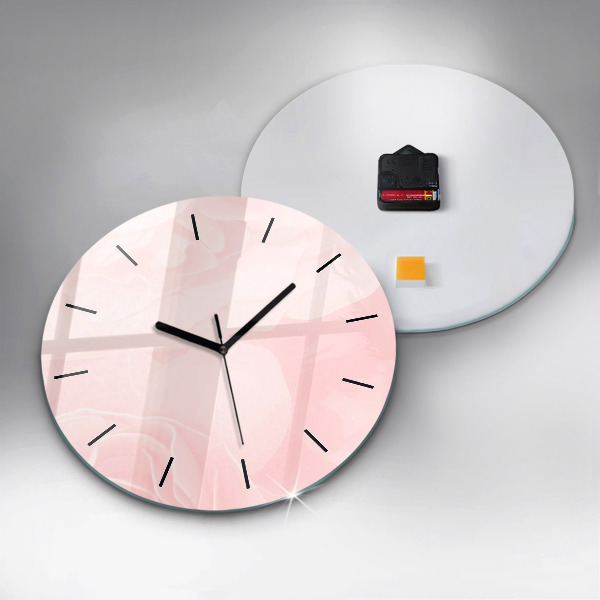 Ceas rotund de perete din sticlă Trandafiri