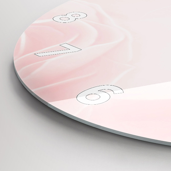 Ceas rotund de perete din sticlă Trandafiri