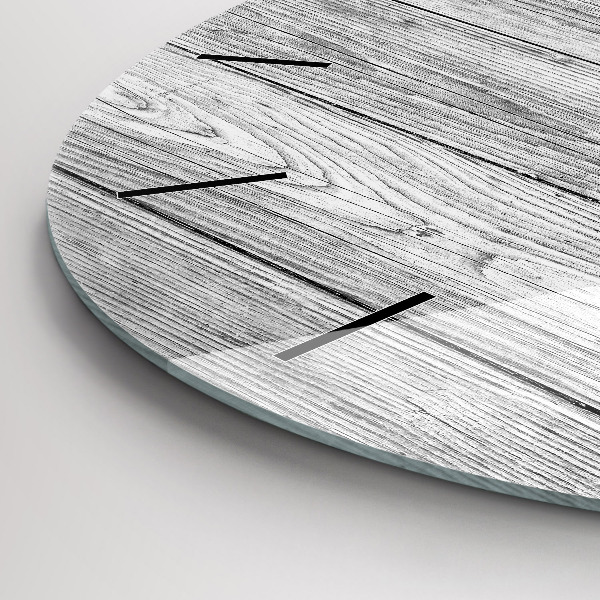 Ceas rotund de perete din sticlă Panouri din lemn