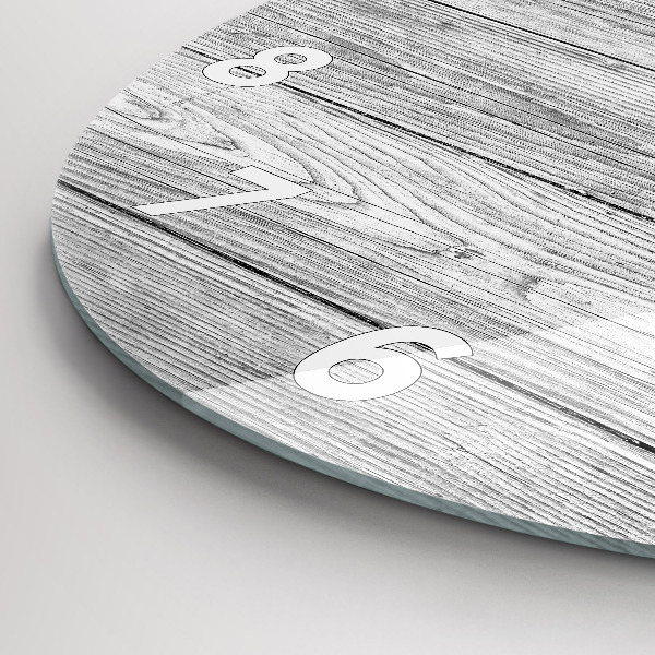 Ceas rotund de perete din sticlă Panouri din lemn