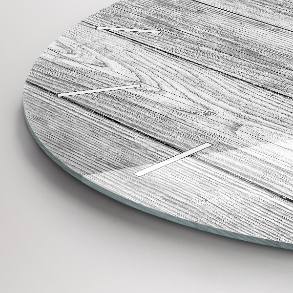 Ceas rotund de perete din sticlă Panouri din lemn