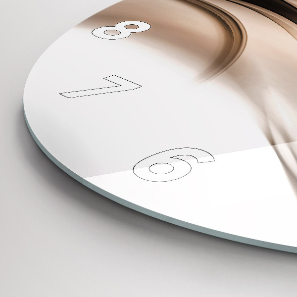 Ceas rotund de perete din sticlă Abstracția liniilor