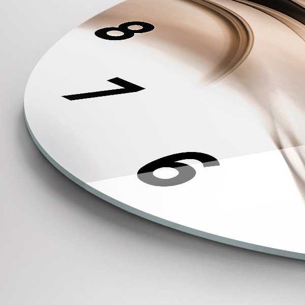 Ceas rotund de perete din sticlă Abstracția liniilor