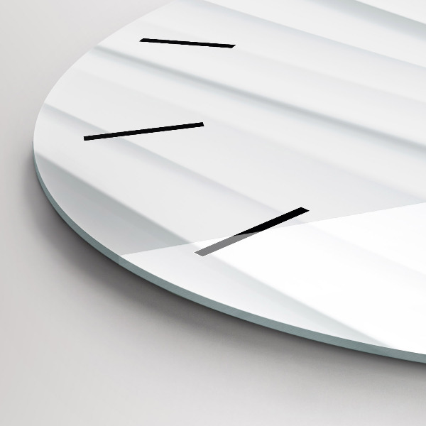 Ceas rotund de perete din sticlă Textura valuri