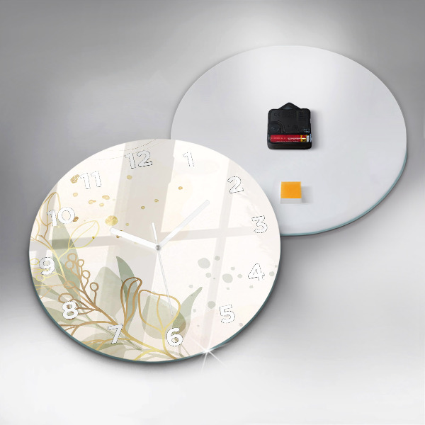 Ceas rotund de perete din sticlă Abstracția pastelului