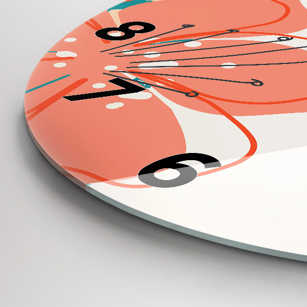 Ceas rotund de perete din sticlă Plante hawaiene