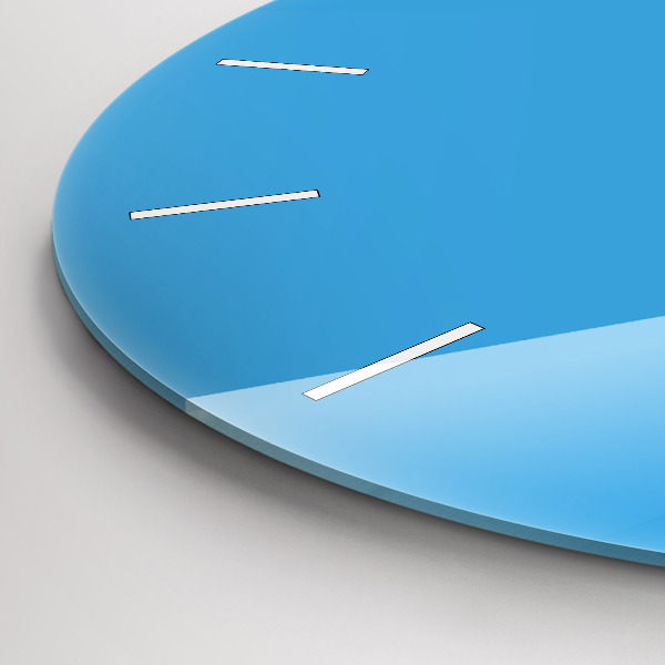 Ceas rotund de perete din sticlă Albastru