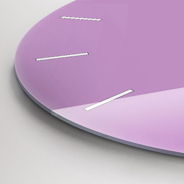 Ceas rotund de perete din sticlă Liliac