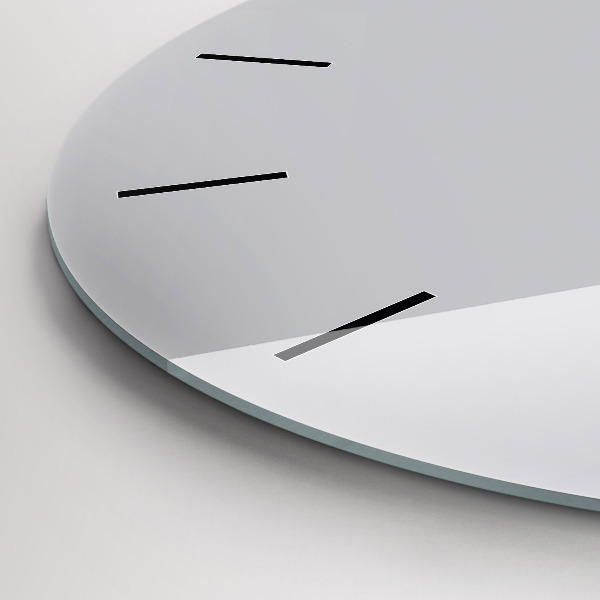 Ceas rotund de perete din sticlă Gri deschis