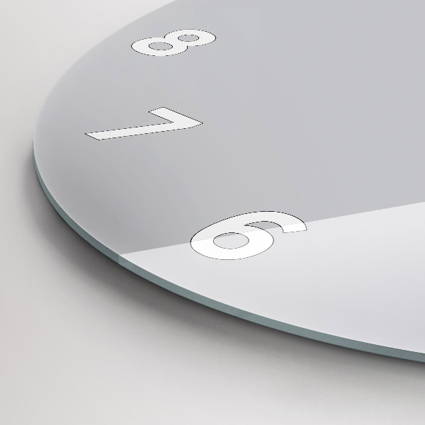 Ceas rotund de perete din sticlă Gri deschis