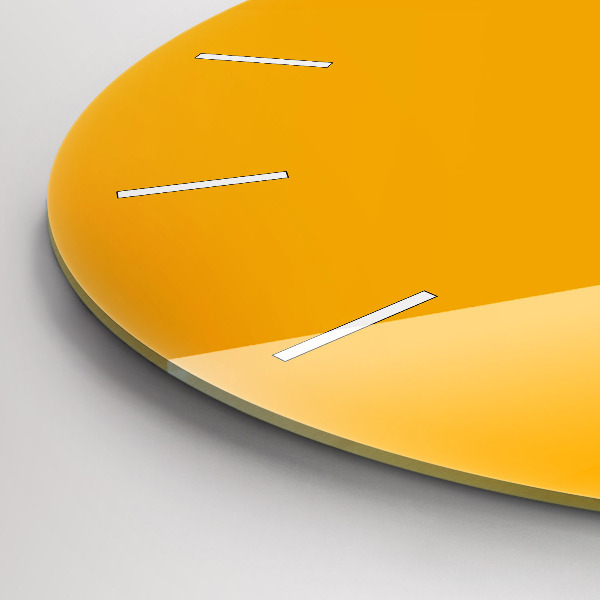 Ceas rotund de perete din sticlă Galben închis