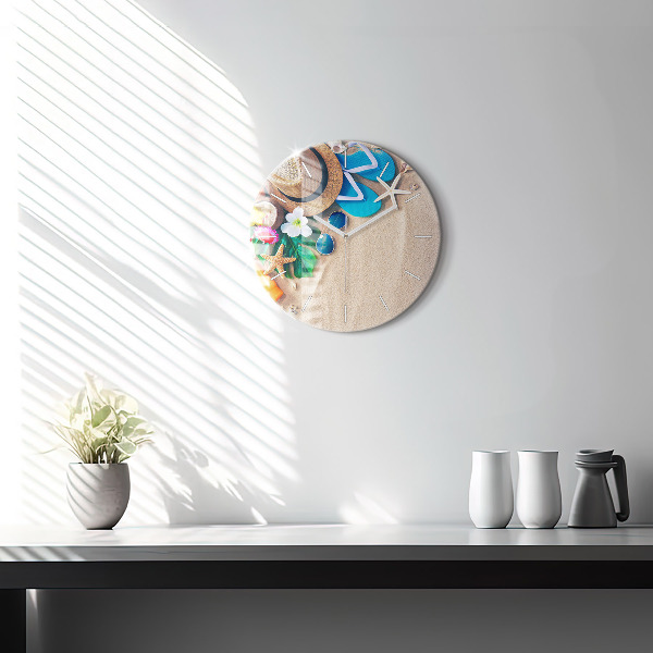 Ceas rotund de perete din sticlă Accesorii de vacanta