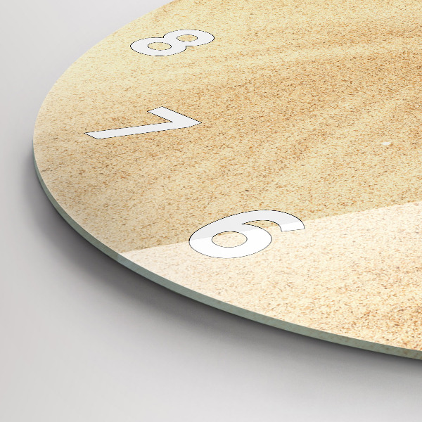 Ceas rotund de perete din sticlă Abstracția aurie