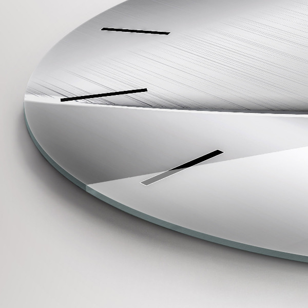 Ceas rotund de perete din sticlă Model argintiu