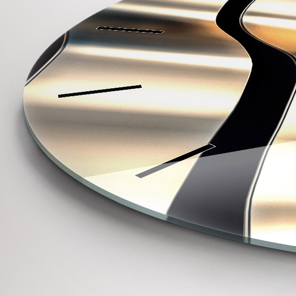 Ceas rotund de perete din sticlă Model argintiu