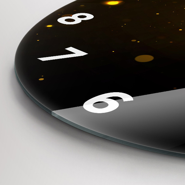 Ceas rotund de perete din sticlă Polen auriu