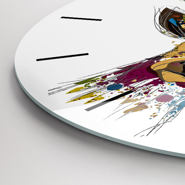 Ceas rotund de perete din sticlă Cap de cerb