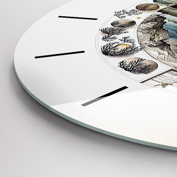 Ceas rotund de perete din sticlă Ceas de astronomie