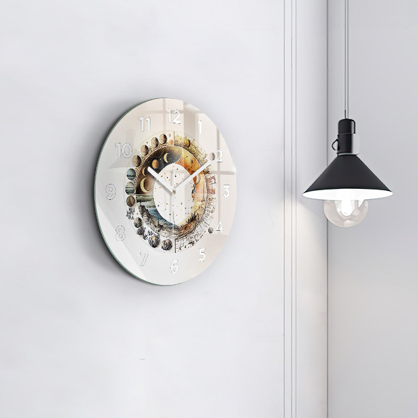 Ceas rotund de perete din sticlă Ceas de astronomie