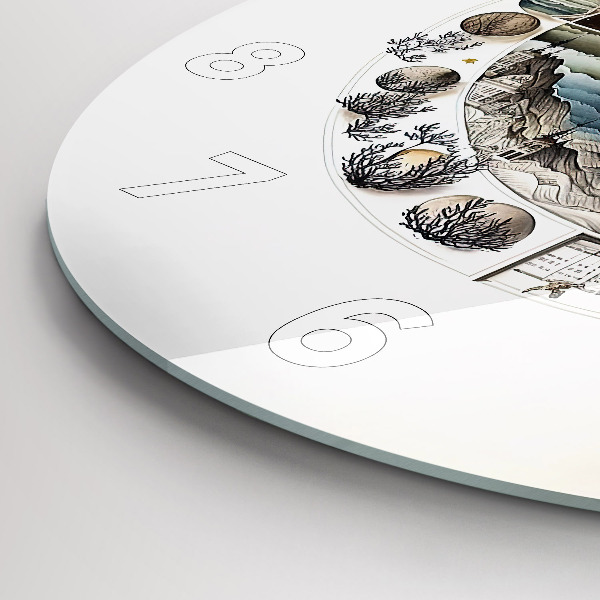 Ceas rotund de perete din sticlă Ceas de astronomie