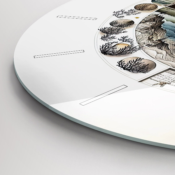 Ceas rotund de perete din sticlă Ceas de astronomie