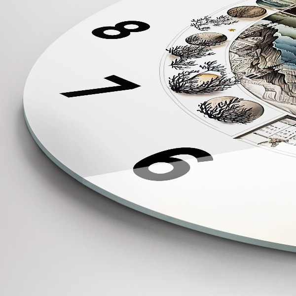 Ceas rotund de perete din sticlă Ceas de astronomie