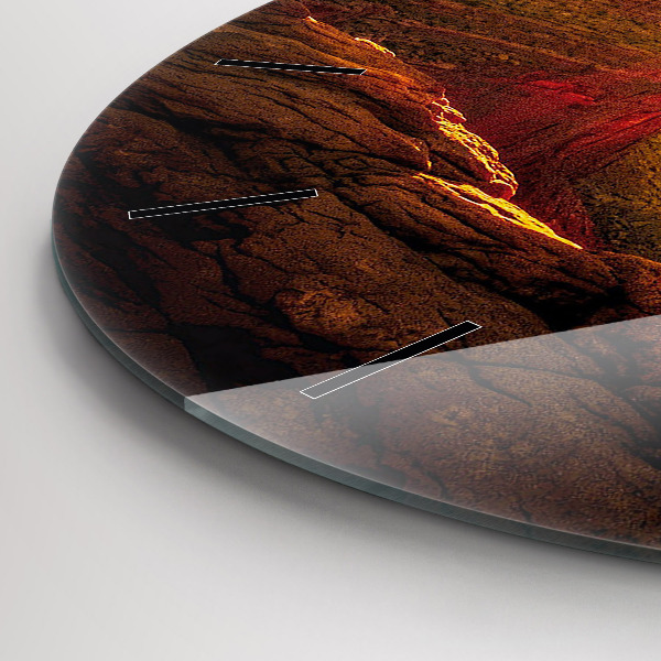 Ceas rotund de perete din sticlă Marele Canion Arizona