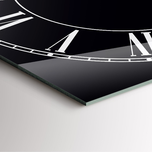 Ceas din sticlă pătrat Černé římské číslice