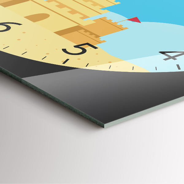 Ceas din sticlă pătrat Hrad z písku