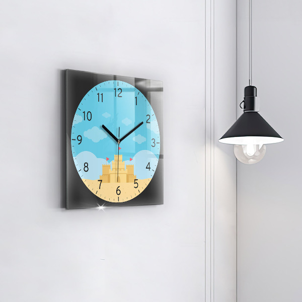 Ceas din sticlă pătrat Hrad z písku