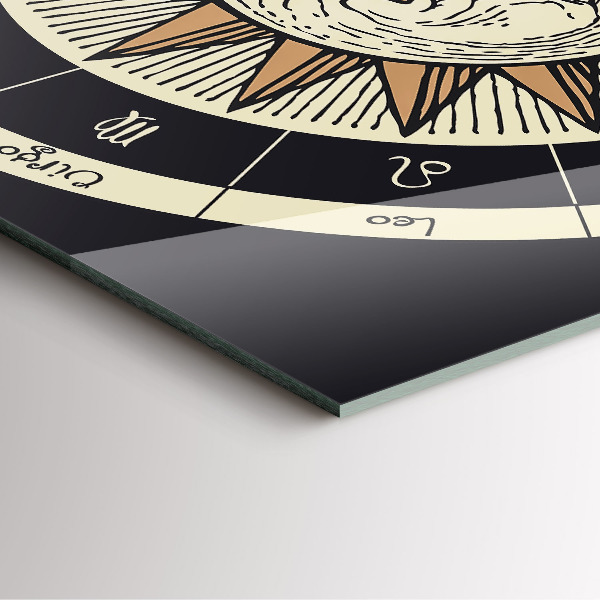 Ceas din sticlă pătrat Slunce a zvěrokruhy