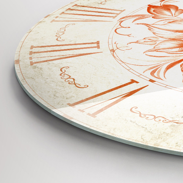 Ceas din sticlă rotund římský motiv