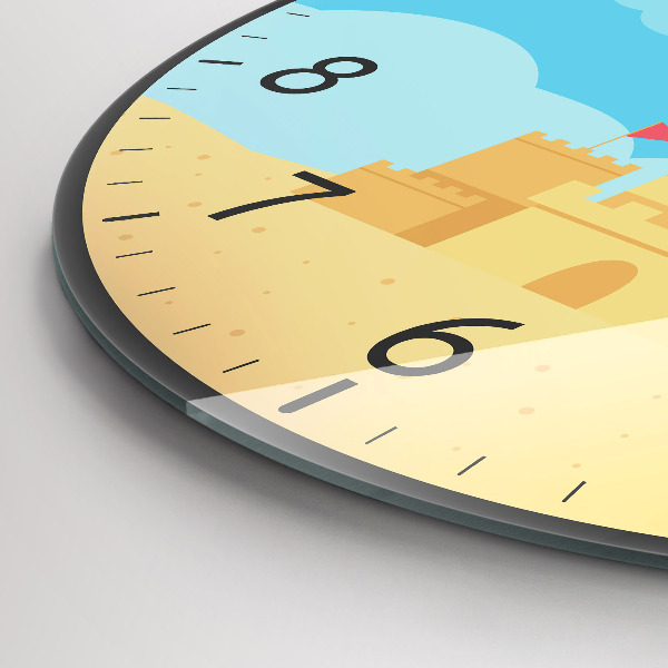 Ceas din sticlă rotund Hrad z písku