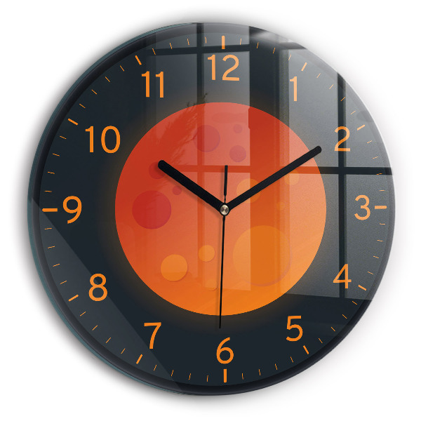 Ceas din sticlă rotund Úplněk