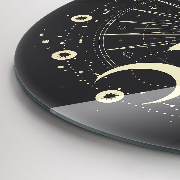 Ceas din sticlă rotund Měsíce a Slunce