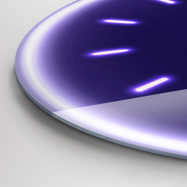 Ceas din sticlă rotund Neonové linky